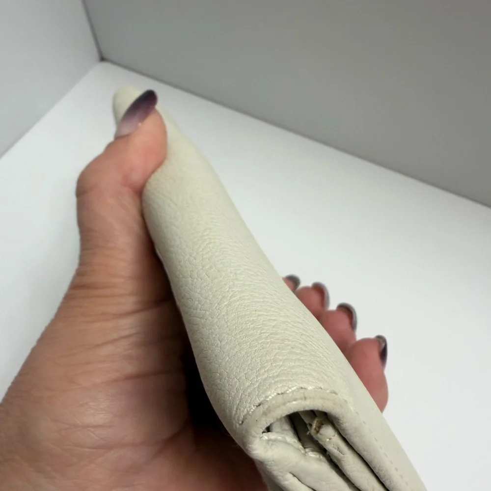 Dior Vintage Off-White Leather Women's Wallet